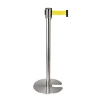 Cột chắn inox đế chữ u dây vàng dài 3m