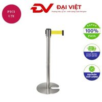 Côt chắn Inox trắng đế chữ U dây vàng dài 3m