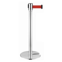 Côt chắn Inox trắng đế chữ U dây đỏ dài 2m