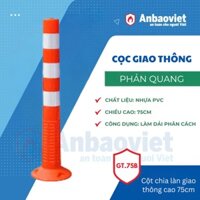 Cột chia làn đường giao thông, cột phân làn giao thông cao 75cm. Model: GT.75B