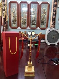 Cột cờ để bàn làm việc bằng đồng 42cm