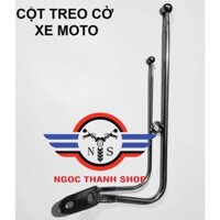 Cột cờ inox, cán cờ inox gắn xe Honda LA250 CM125 CD125 CB250 Master125, SYM Husky125 Husky150 YB125 W175  ...-NTS