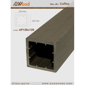 Cột gỗ AWood AP120x120 Coffee