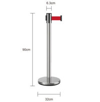 Cột phân cách inox dây dài 2m