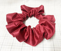 Cột tóc scrunchies vải dày màu đổ đô ánh kim, đeo cột tóc đều đẹp - loại big size mẫu mới