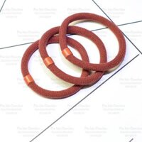 Cột tóc trơn dày 4k  sợi - Đỏ nâu