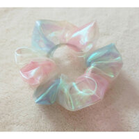 Cột Tóc Vải Scrunchies Màu Cầu Vòng