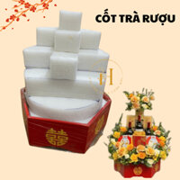 Cốt tráp cưới ăn hỏi bằng xốp làm mâm lễ trà nước đồ uống phụ kiện đám cưới cho size 34 36cm