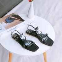 Cotay-SDB76 Giày sandal bệt quai ngang 2 quai dây chéo- Giày sandal bệt nữ cao cấp