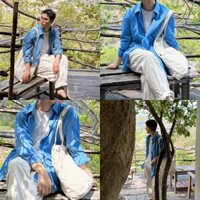 [Cotton Chống Nhăn] [Siêu Sale] [Ảnh thật] ÁO SƠ MI NAM - HEE BY OHI - Màu Xanh Dương (heebyohi) Cyan Blue