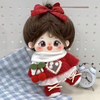 Cotton Doll Berry / Bell Blue Velvet Quần áo trẻ em mùa thu dễ thương Phiên bản chính hãng Baa Baa Peach Design #WY0325#