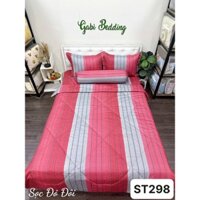 Cotton Lụa Satin Hàn Quốc - Sọc Đỏ Đôi - Kháng Khuẩn - Không xù lông - mềm mịn mát