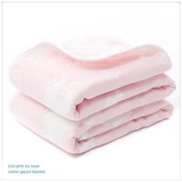 Cotton Nguyên Chất 6 Lớp 110 110 Gạc Tắm Trẻ Em Bao Chần Gòn Khăn Mền Chần Gòn Một Lớp 40