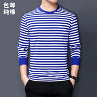 Cotton Nguyên Chất Biển Spirit Áo Sơ Mi Nữ Dài Tay Nguyên Chất Cotton Kích Thước Lớn Rời Áo Thun Sọc Đáy Áo Sơ Mi Thủy Thủ Phù Hợp Với Nam Nữ Cặp Đôi Mặc