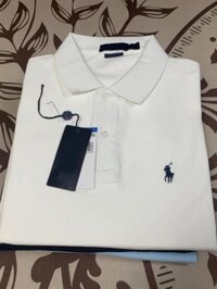 Cotton Nguyên Chất Thêu Ve Áo Nửa Tay Ralph2025 Lauren Mùa Hè Áo Thun Nam Ngắn Tay Áo Sơ Mi Polo