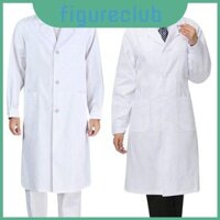 Cotton Polyester Dài Tay Phòng Thí Nghiệm Áo Bác Sĩ Unisex Đồng Phục Y Tá