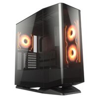 Cougar FV270 RGB Black Mid-Tower E-ATX Gaming Case – 4 Pre-installed Fans, BTF MB support