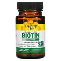 Country Life High Potency Biotin 5 mg 60 Vegan Capsules