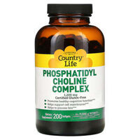 Country Life Phosphatidyl Choline Complex 1,200 mg 200 Softgels