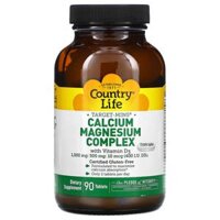 Country Life Target-Mins Calcium Magnesium Complex with Vitamin D3 90 Tablets
