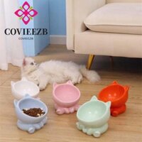 Covieezb Bát Thức Ăn Cho Mèo Nâng Hình Tai Mèo Thức Ăn Cho Mèo Con Chó Con Mèo Con Uống Bảo Vệ Đồ Dùng Cho Thú Cưng Cổ Tử Cung