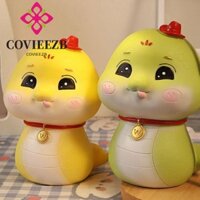 Covieezb Cung Hoàng Đạo Rắn Heo Đất, Dung Tích Lớn Tiết Kiệm Tiền Cung Hoàng Đạo Lọ Tiền Rắn, Quà Tặng Sinh Nhật Tiết Kiệm Tiền Hoạt Hình Dễ Thương Rắn Đồng Xu Hộp Bảo Quản Trang Trí Nhà Cửa