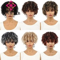 Covieezb Dreadlock Tóc Topper Tóc Giả, Móc Bím Kẹp Trong Locs Bện Tóc Giả, Bện Nửa Tóc Giả Đóng Cửa Tóc Giả Afro Tóc Giả Ngắn Dreads Dành Cho Nam Nữ