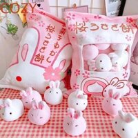 Cozy Gối Sang Trọng Trang Trí Phòng Sinh Nhật Đồ Chơi Nhồi Bông Ngủ Túi Kẹo Sakura Bunny Corgi Túi Đồ Chơi Sang Trọng