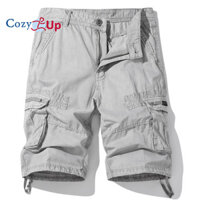 Cozy Up Nam Camo Cargo Quần Short Thư Giãn Phù Hợp Với Nhiều Túi Ngoài Trời Ngụy Trang Quần Short Hàng Hóa Cotton
