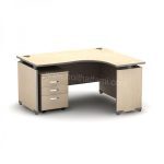 Bàn làm việc lượn nội thất Fami, CP1600HL-PO