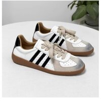 {CPH shoes} Aokang dexun giày cho phụ nữ, giày trắng cũ, cổ điển ba thanh phẳng đế Forrest Gump già