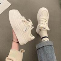 {CPH shoes} Aokang giày trắng Giầy thể thao cho học sinh mới phong cách Hồng Kông Giày nữ đế dày cổ
