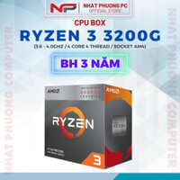 CPU AMD RYZEN 3 3200G (3.6 - 4.0GHZ / 4 CORE 4 THREAD / SOCKET AM4) - BẢO HÀNH 36 THÁNG