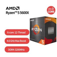 CPU AMD RYZEN 5 5600X (3.7GHz Up to 4.6GHz, AM4, 6 Cores 12 Threads)
