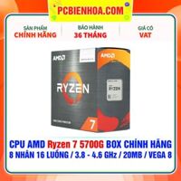 CPU AMD Ryzen 7 5700G BOX CHÍNH HÃNG ( 8 NHÂN 16 LUỒNG / 3.8 - 4.6 GHz / 20MB / VEGA 8 )