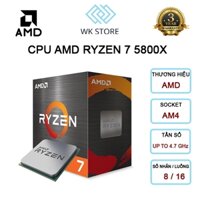 CPU AMD Ryzen 7 5800X | 3.8GHz Boost 4.7GHz | 8 nhân 16 luồng | 32MB | AM4 | Bảo hành 36 Tháng