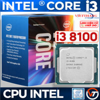 CPU i3 8100 Coffee Lake Thế hệ Intel thứ 8 Socket 1151 cho Main H310, B365 ... ( Cũ - 2nd )