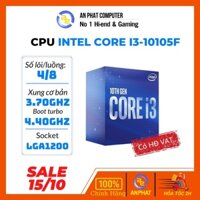 CPU Intel Core i3-10105F (6M Cache, 3.70 GHz up to 4.40 GHz, 4C8T, Socket 1200)