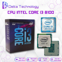 CPU Intel Core i3-8100 - Tốc độ 3,6Ghz, 4 nhân 4 luồng, 6MB Cache, 65W - Socket LGA 1151, Tặng keo tản nhiệt
