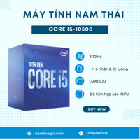 CPU INTEL CORE I5-10500 (3.1GHZ TURBO UP TO 4.5GHZ, 6 NHÂN 12 LUỒNG, 12MB CACHE, 65W) - SOCKET INTEL LGA 1200