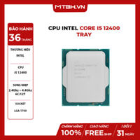 CPU Intel Core i5 12400 (Upto 4.4Ghz, 6 nhân 12 luồng, 18MB Cache, 65W - Socket Intel LGA 1700 12TH) TRAY