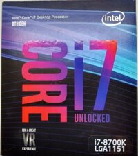 CPU Intel Core i7 8700K | LGA 1151, 6 nhân/12 luồng, Max 4.7 GHz