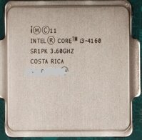 CPU Intel I3 4160  thế hệ 4  sk 1150 ( 3.6ghz, 3M, 2 Cores 4 Threads )