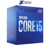 CPU SK 1200 v1 Intel Core i5-10400 Box Chính hãng (2.9GHz up to 4.3GHz, 6 nhân, 12 luồng, 12MB, 65W)