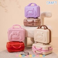 Craft 1 Chiếc Vali Du Lịch, Mỹ Phẩm Hành Lý Di Động Chống Thấm Nước, Kawaii 14Inch Kitty Hoạt Hình Hộp Trang Điểm Cô Gái Nữ