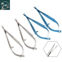 Craftycorner Kéo Corneal Extra Sharp Thẳng / Cong Speculums Kéo phẫu thuật Tay cầm tròn Mí mắt Dụng cụ nhãn khoa