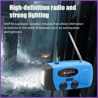 Crank Radio 3 Phương Pháp Sạc Đài Phát Thanh Thời Tiết Di Động Đài Phát Thanh Năng Lượng Mặt Trời Đèn Pin LED Để Chạy Bộ Đi Bộ Nhà notavn