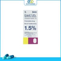 Cravit levofloxacin hydrate 1.5% nhỏ mắt Santen (Lọ/5ml)