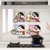 Crayon Shin-chan bếp bếp nhãn dán chống dầu tường xấu xí nhãn dán hình nền tự dính phạm vi mui xe nhãn dán chống