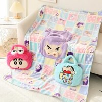 Crayon Shin-chan Chăn 2 trong 1 1 1 * 1.5m Đệm 32 * 28cm